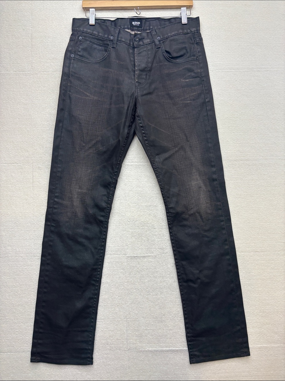 Hudson Jeans Men's Black Slim Straight Jeans 32